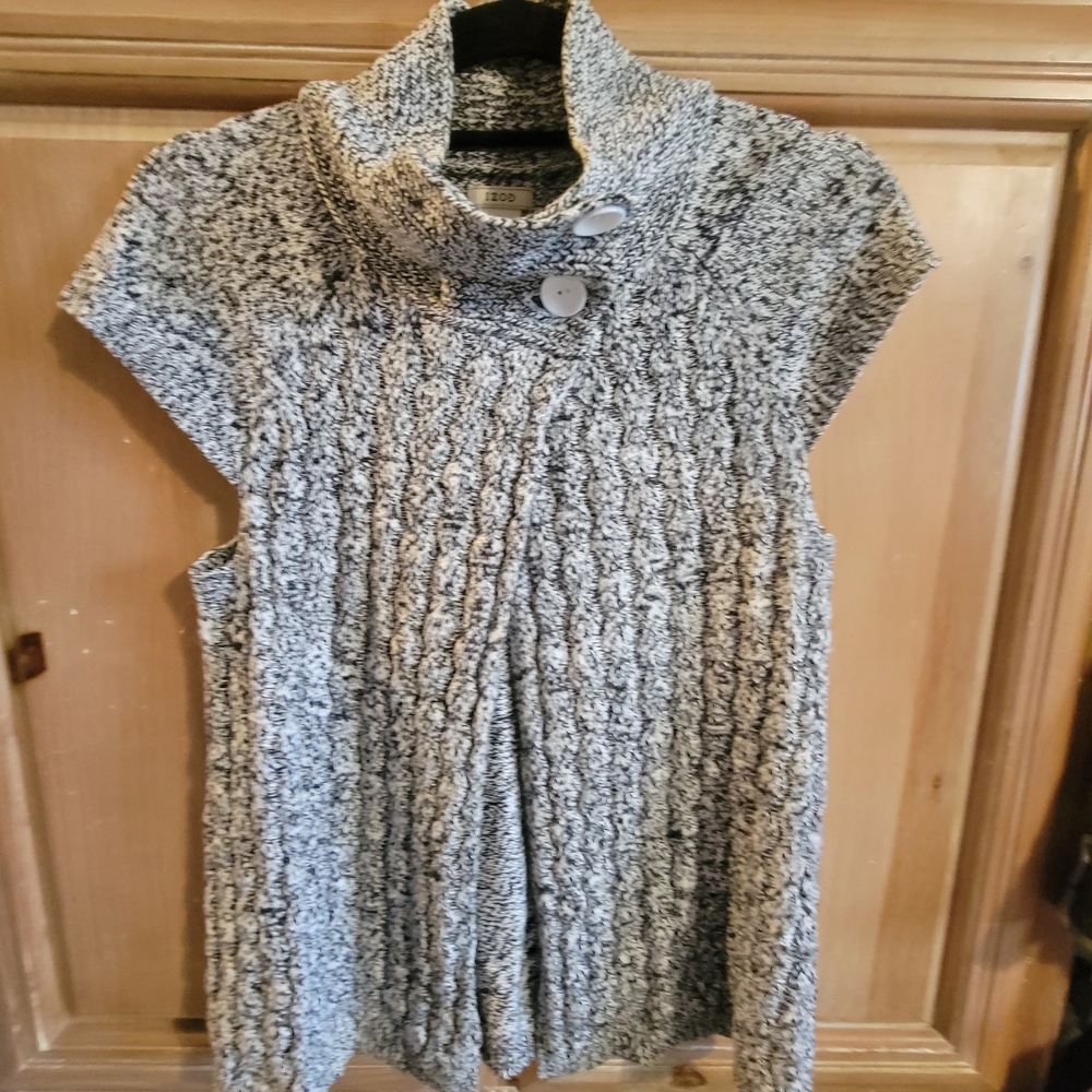 Izod Gray Cowl Neck Sweater with Textured Knit